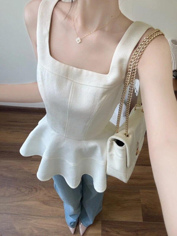 Light Blue Stretch Flared Denim Pants — High-Waist Slim Fit for Autumn Wear