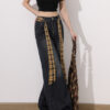 Washed Denim Wide-Leg Pants — High-Waist Slimming American Retro Fit