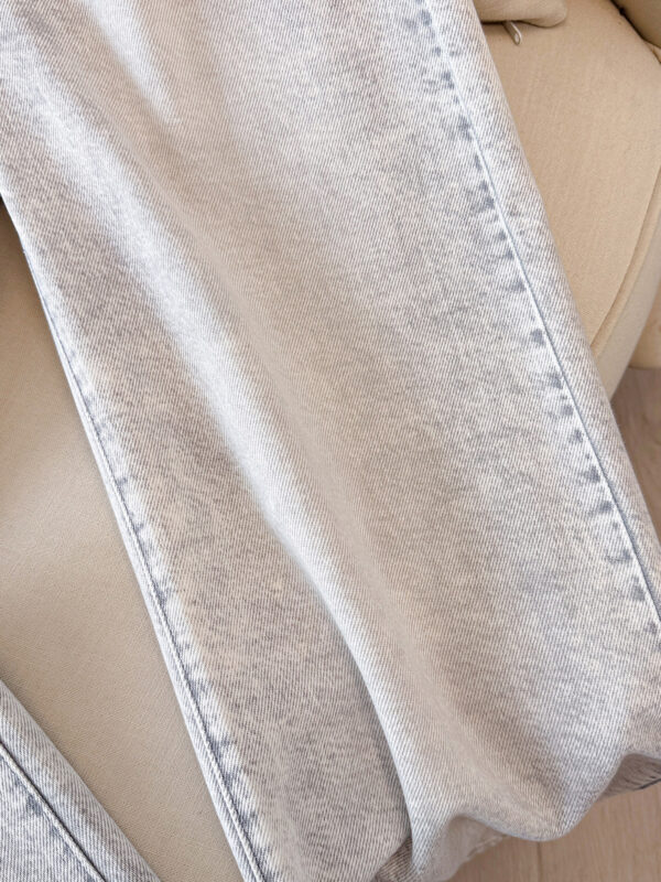 主图-05 Glacier Gray Washed Wide-Leg Denim Pants — Vintage Tone & Fluid Winter Drape