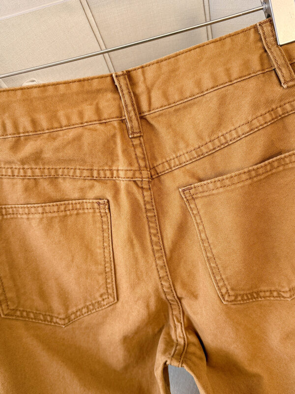 Earth-Tone Washed Low-Waist Flare Denim Pants — Chic Drape & Trend-Driven Silhouette