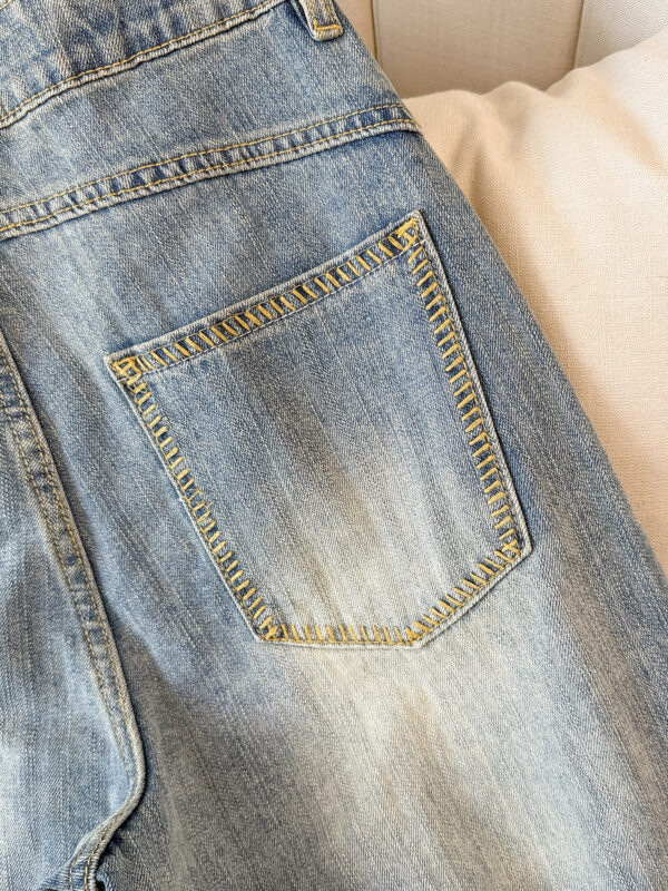 Washed Denim Low-Rise Straight Jeans — Relaxed & Vintage