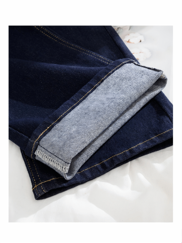 主图-06 Dark Wash Straight-Leg Denim Fabric — Fluid Drape & Slimming Fit