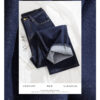 详情-02 Dark Wash Straight-Leg Denim Fabric — Fluid Drape & Slimming Fit