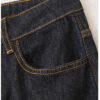 详情-11 High-Waist Wide-Leg Denim Pants — Loose Straight Fit, Washed Finish