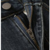 详情-11 Retro Dark Blue Micro-Flare Denim Fabric — Sculpting Fit & Vintage Wash