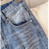 详情-11 Washed Denim Distressed Wide-Leg Pants Fabric — Draped & Durable Streetwear Look