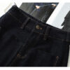 详情-11 Vintage Denim Blue Curved-Leg Jeans — Relaxed Fit Slimming Banana Pants