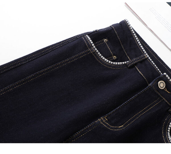 High-Waist Slim Straight Denim Pants — Vintage Narrow-Leg Cropped Fit