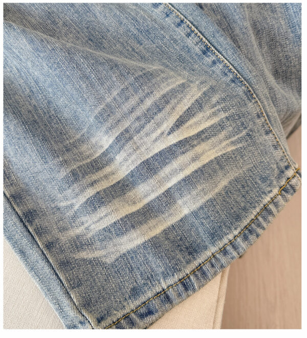 Washed Denim Low-Rise Straight Jeans — Relaxed & Vintage