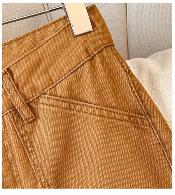 Earth-Tone Washed Low-Waist Flare Denim Pants — Chic Drape & Trend-Driven Silhouette