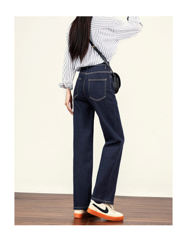 详情-13 Dark Wash Straight-Leg Denim Fabric — Fluid Drape & Slimming Fit