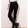 Washed Black Slim-Fit Denim Pants — High-Waist Sculpting Look