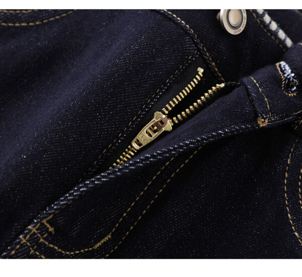 High-Waist Slim Straight Denim Pants — Vintage Narrow-Leg Cropped Fit