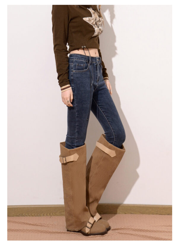 Washed Black Slim-Fit Denim Pants — High-Waist Sculpting Look