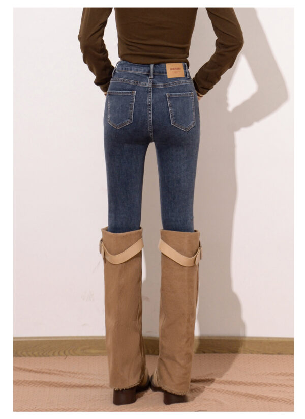 Washed Black Slim-Fit Denim Pants — High-Waist Sculpting Look