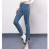 Stretch Denim Skinny Jeans — High-Waist Cropped Slim Fit