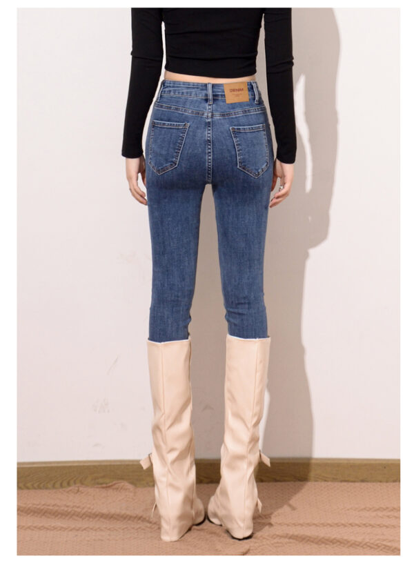 Washed Black Slim-Fit Denim Pants — High-Waist Sculpting Look