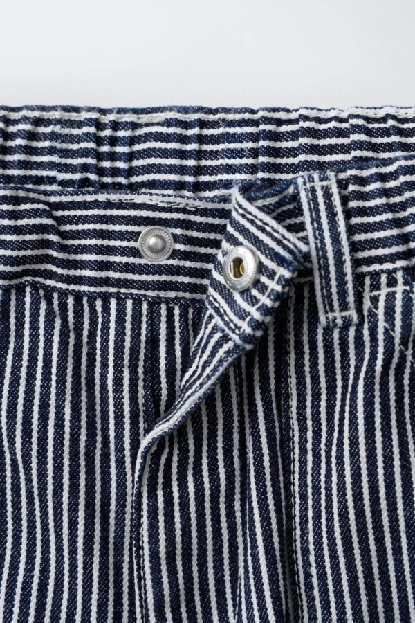 详情-06 Striped Relaxed-Fit Denim Pants — Soft & Comfortable Toddler Casual Wear