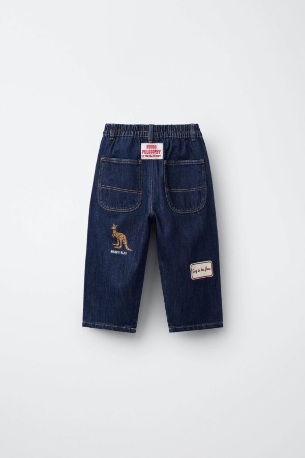 详情-06 Patchwork Relaxed-Fit Denim Pants — Playful & Comfortable Toddler Wear
