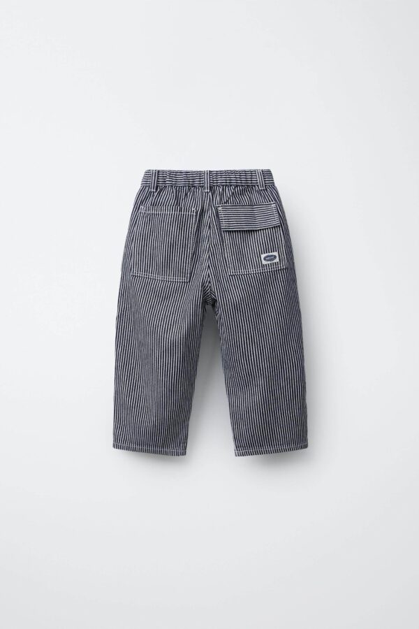 详情-07 Striped Relaxed-Fit Denim Pants — Soft & Comfortable Toddler Casual Wear