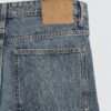 详情-07 Washed Cotton Flared Denim Jeans — Mid-Waist Casual Bell-Bottom Fit