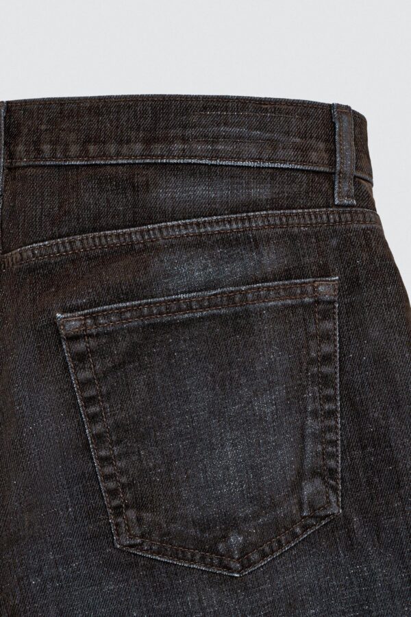 Flocked Washed Velvet-Effect Loose Denim Pants — Soft Handfeel & Relaxed Casual Fit