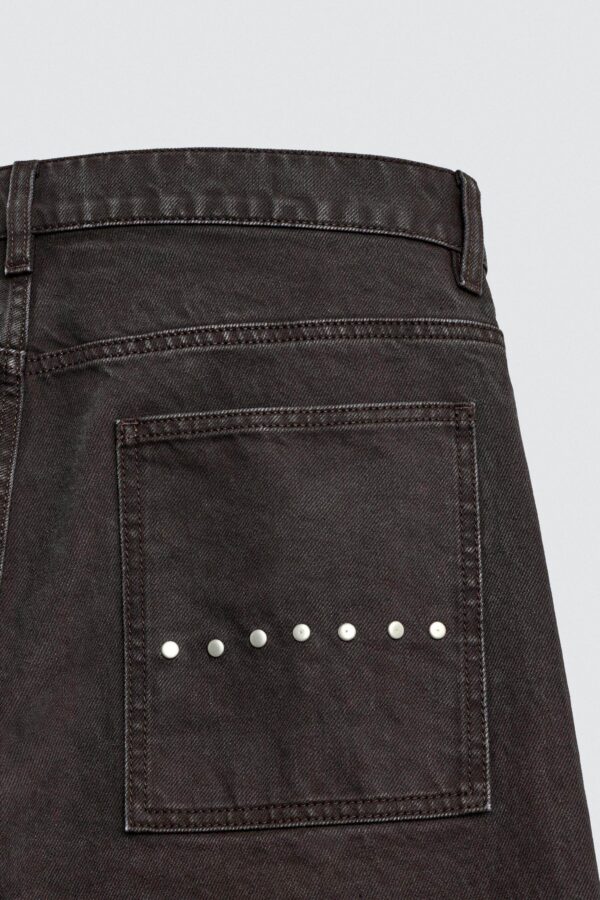 American Waxed Mid-Rise Flared Denim Jeans — Retro Silhouette with Modern Texture