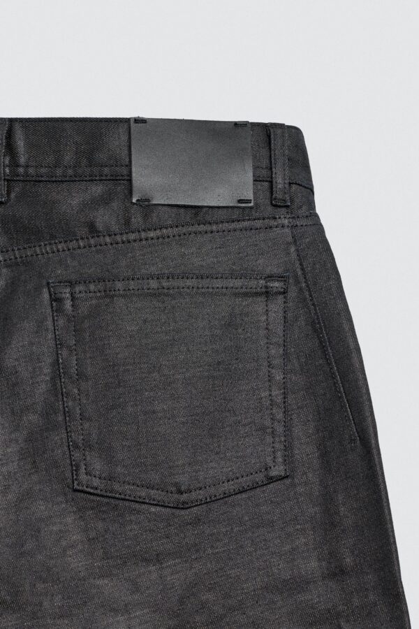 American Waxed Finish Mid-Rise Straight-Leg Casual Jeans for Men