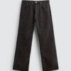 American Waxed Mid-Rise Flared Denim Jeans — Retro Silhouette with Modern Texture