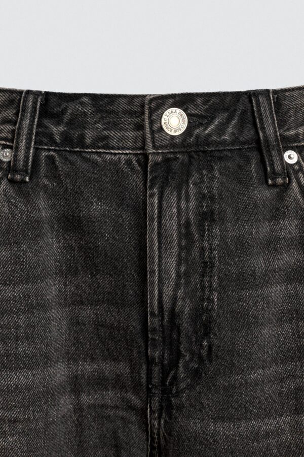 详情-10 Mid-Waist Washed Barrel-Leg Denim Jeans — Relaxed Fit with Modern Volume