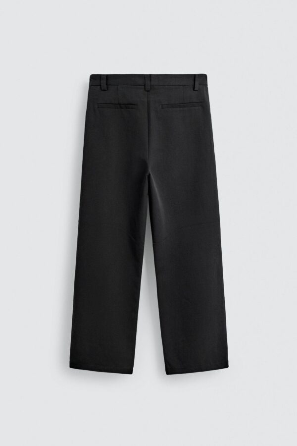 详情-11 Pleated Wide-Leg Lyocell Blend Pants — American Casual Fluid Drape