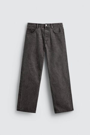 详情-11 American Style Washed Cotton Straight-Leg Denim Jeans — Clean Casual Everyday Fit
