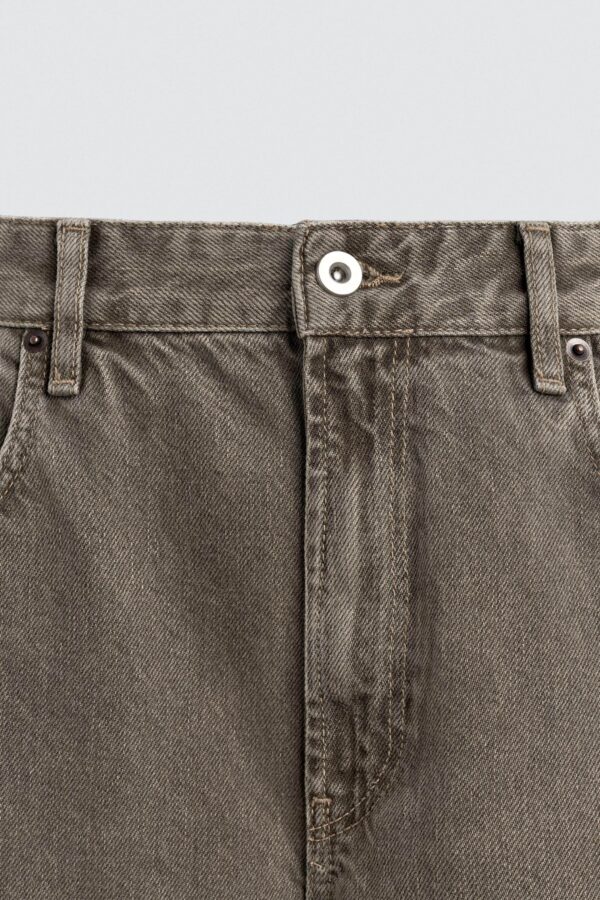 Irregular-Hem Mid-Waist Flare Denim Pants — Statement Layered Cuffs & Modern Casual Fit