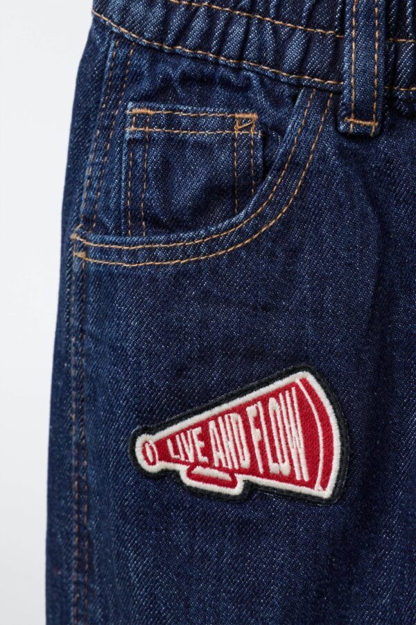 详情-11 Patchwork Relaxed-Fit Denim Pants — Playful & Comfortable Toddler Wear