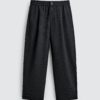 Relaxed-Fit Fine Stripe Straight Pants — Lightweight Minimal Casual Essential
