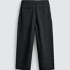 Relaxed-Fit Fine Stripe Straight Pants — Lightweight Minimal Casual Essential