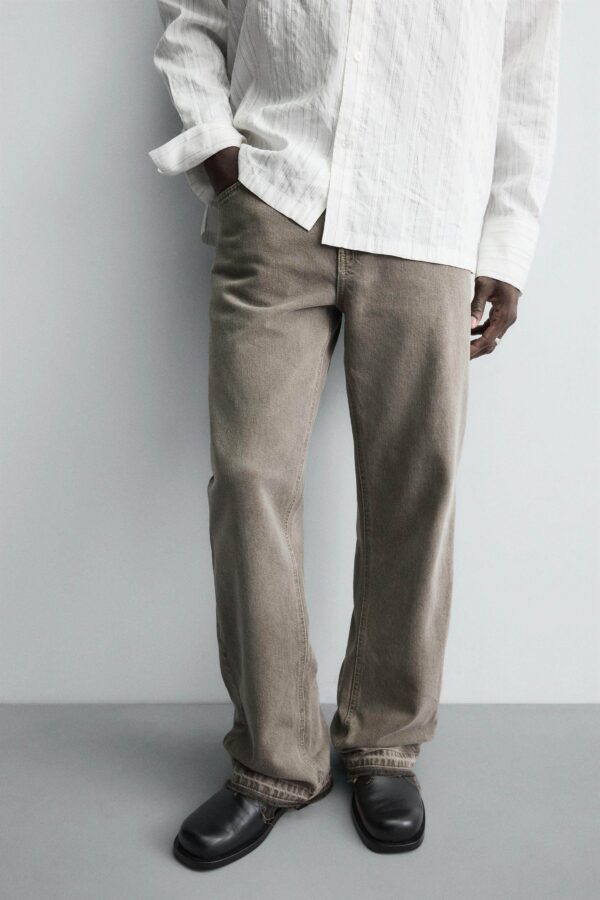 Irregular-Hem Mid-Waist Flare Denim Pants — Statement Layered Cuffs & Modern Casual Fit